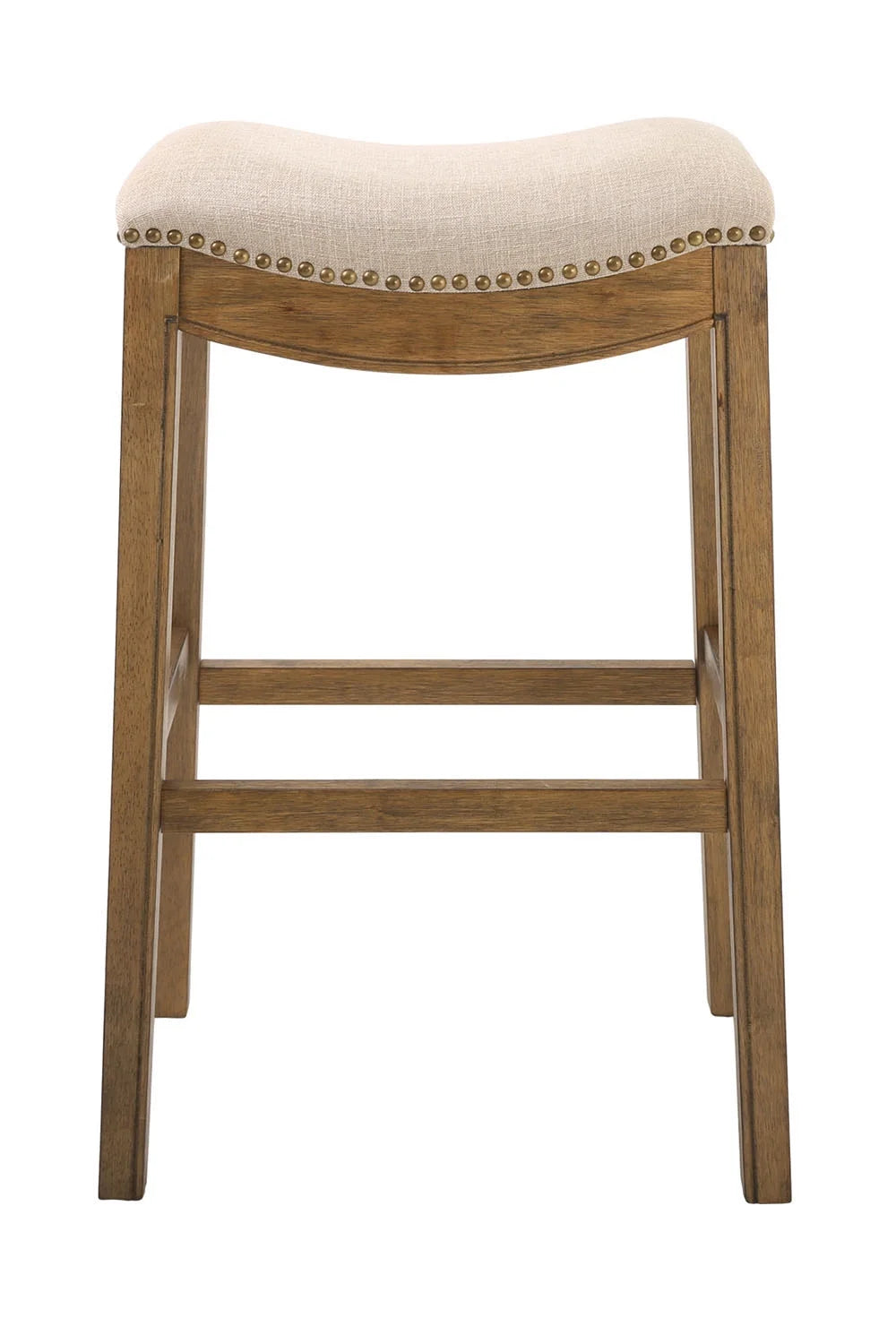 30" Bar Height Stool with Cream Fabric I31660