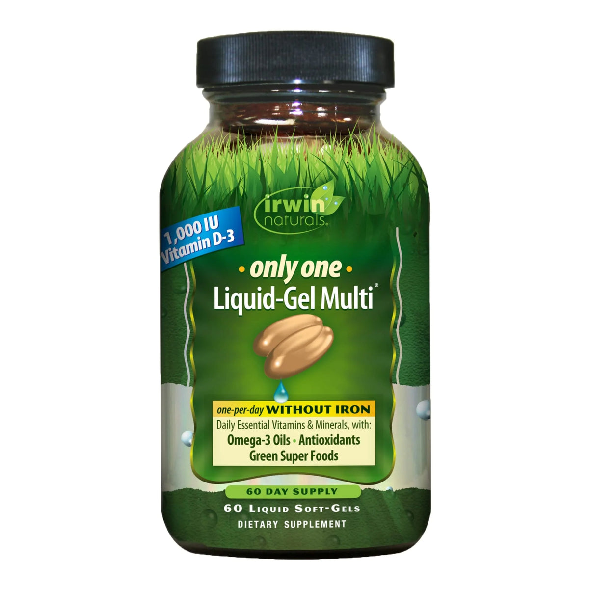 Liquid-Gel Multi Vitamins Minerals Antioxidants Omega-3 60 Softgels Z13622