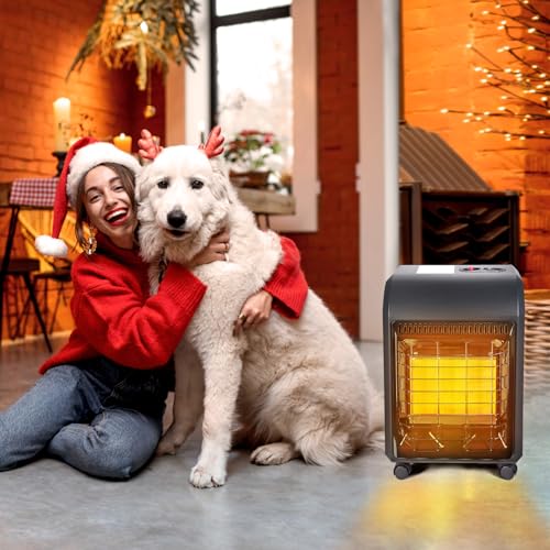 Propane Patio Heater, Portable Outdoor 18000BTU Gas Radiant Heater D1213