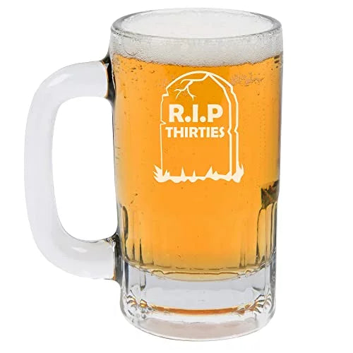 12oz Beer Mug Stein Glass N1364