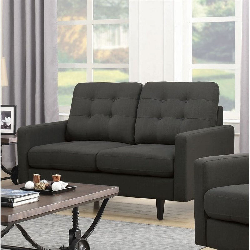 Charcoal Upholstered Loveseat J871