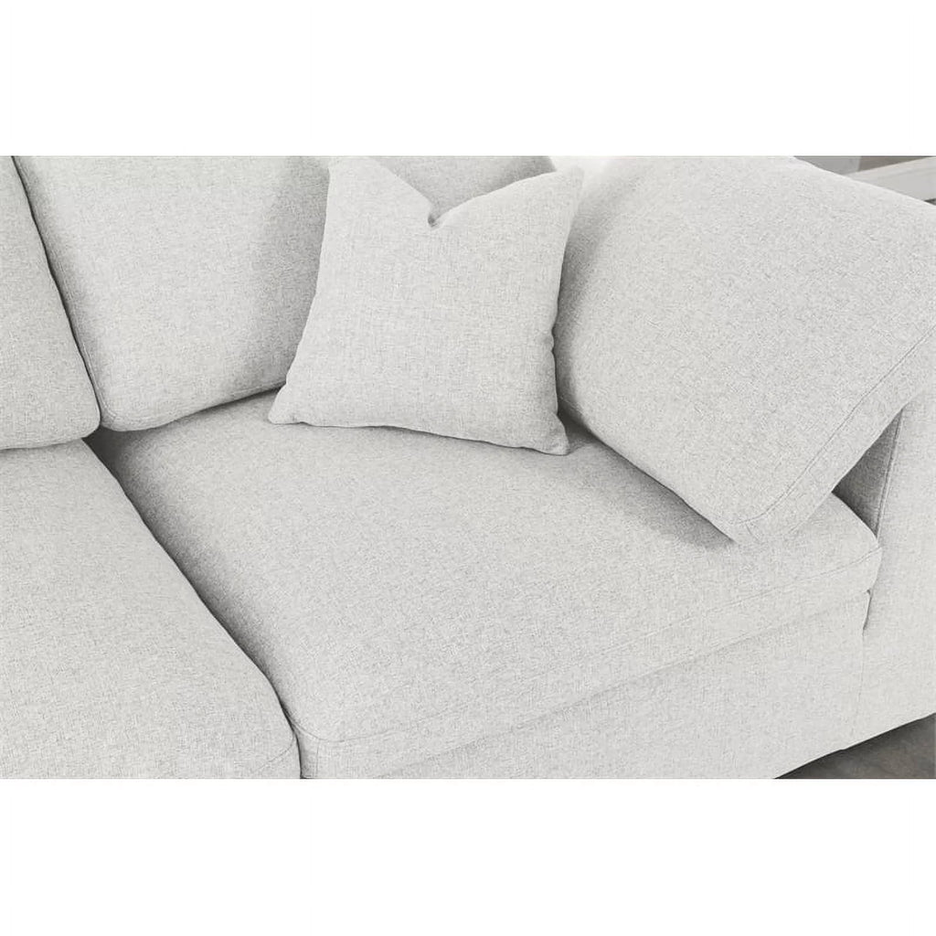 Cream Linen Fabric Modular Sectional S6052