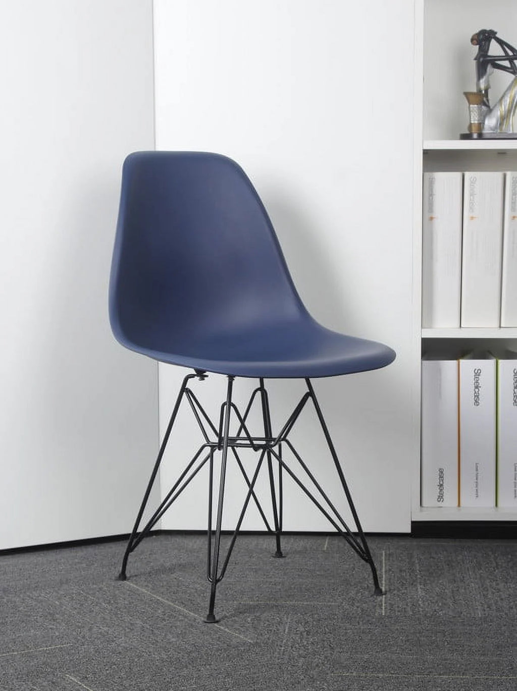 Blue Plastic Modern Dining Chairs Set of 4 B817551