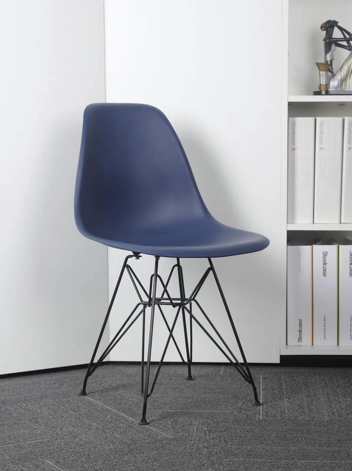 Blue Plastic Modern Dining Chairs Set of 4 B817551