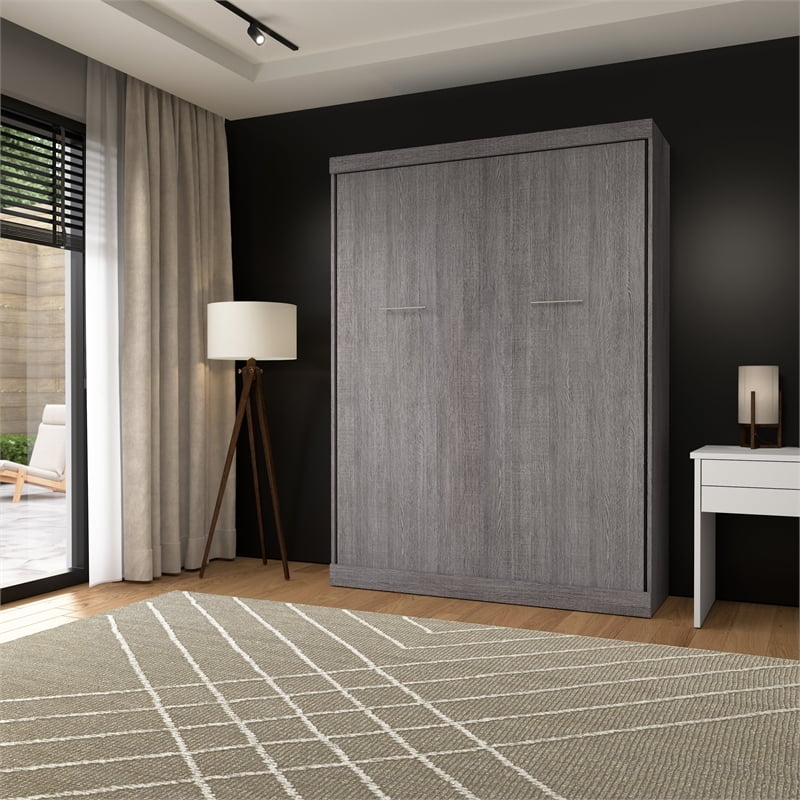 Queen Wall Bed in Bark Gray L844790
