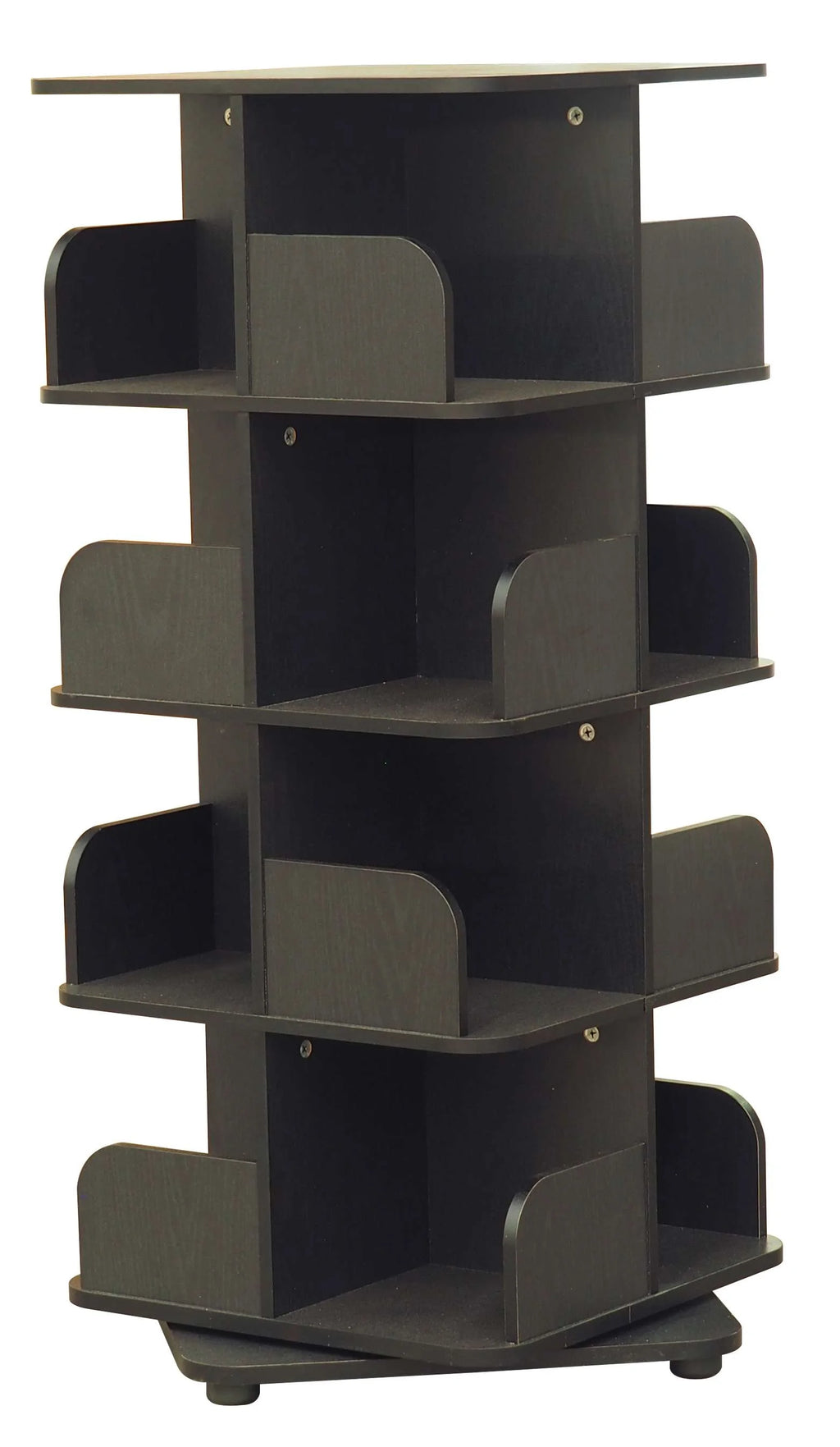 Black Wood 4 Tier Revolving Bookcase Q57422