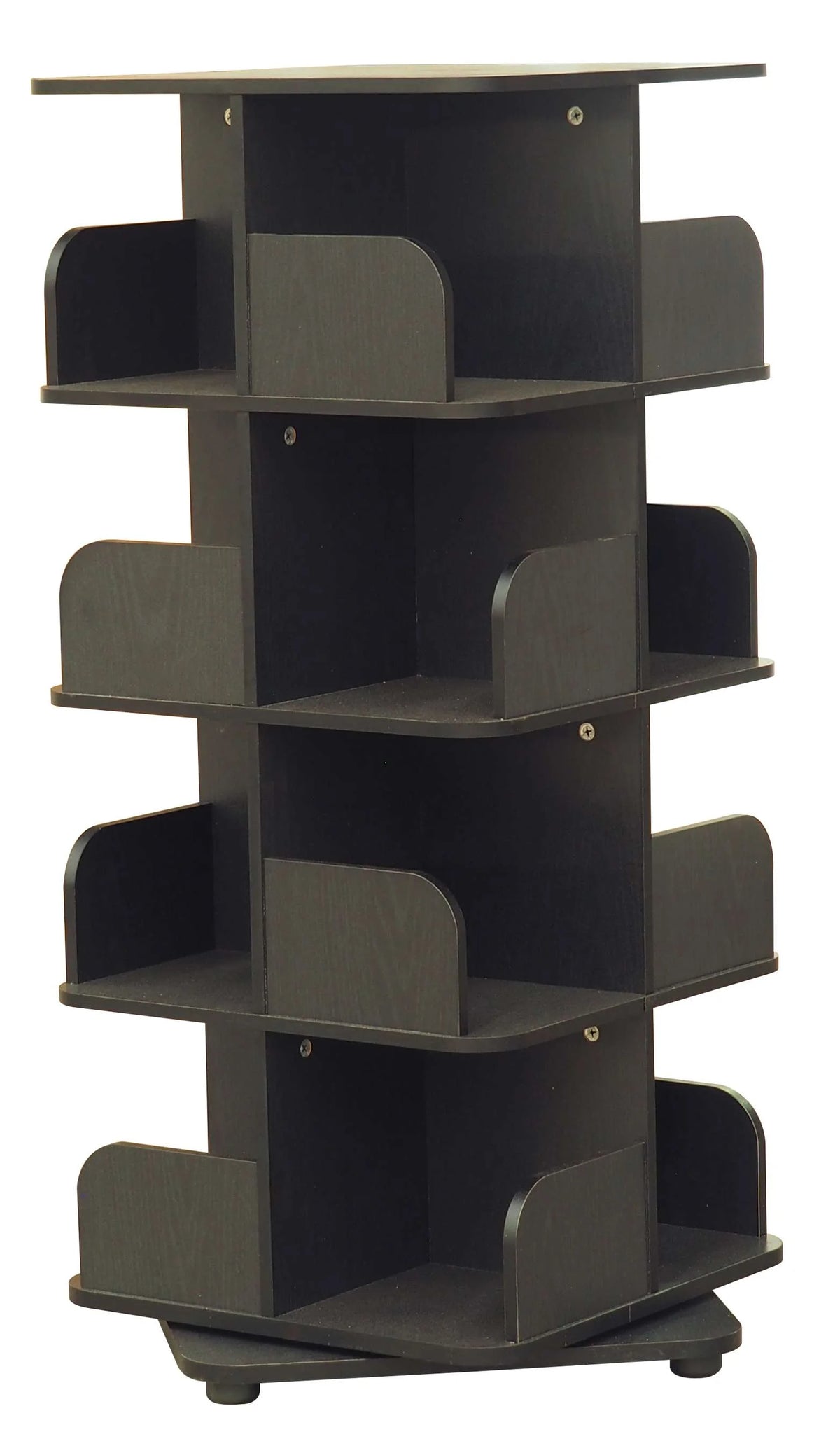 Black Wood 4 Tier Revolving Bookcase Q57422