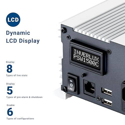 1500W Pure Sine Wave Inverter Charger with App Control F255771