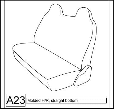 Gray Automotive Twill Truck Bench Seat Covers N5093